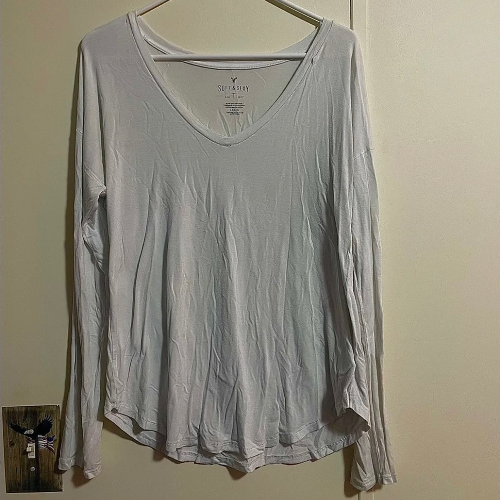 long sleeve white tee